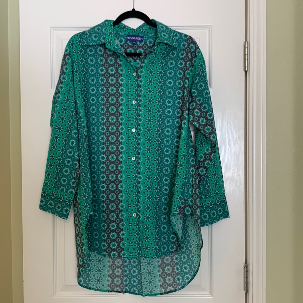 Ro's Garden Paloma Printed Button Up